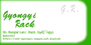 gyongyi rack business card
